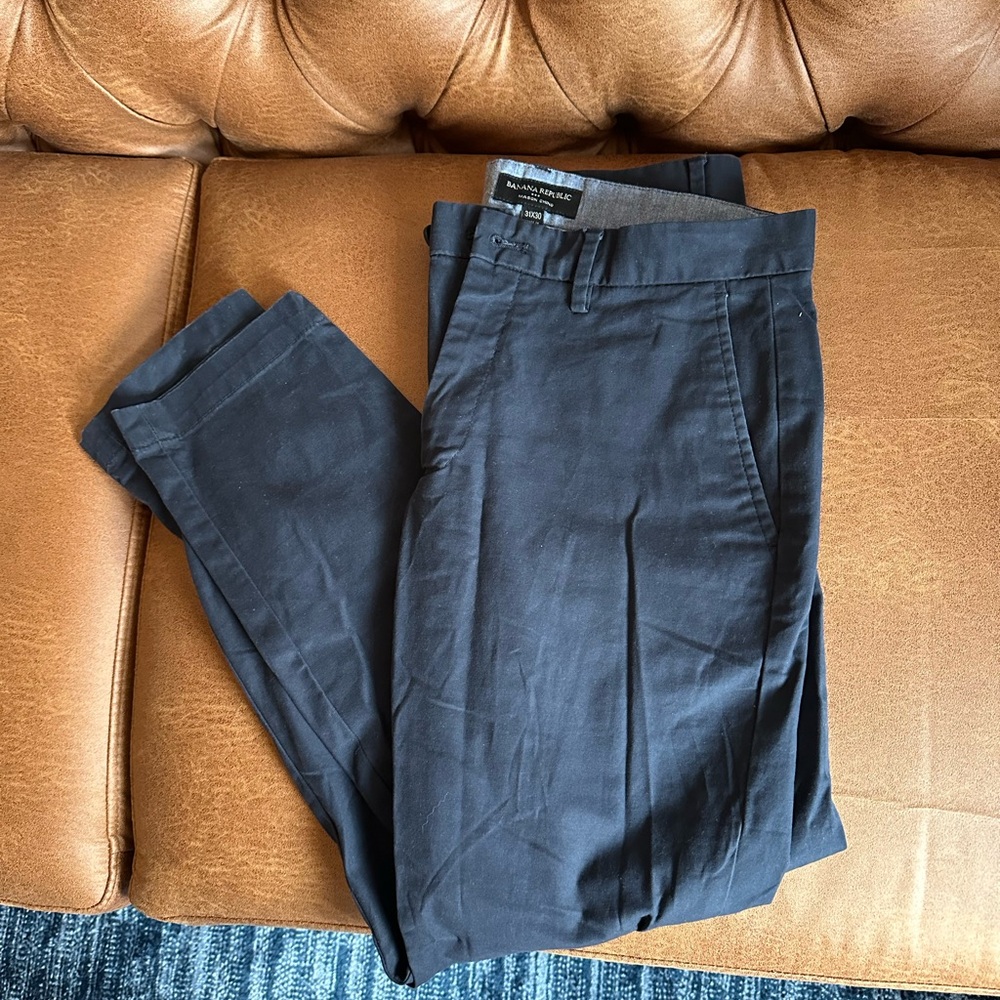 Banana Republic Cotton Navy Mason Chino